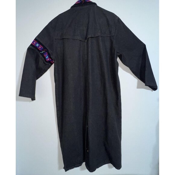 Vintage David James Coat Mens XXLarge Denim Duster Southwestern Made USA 90s - Picture 10 of 16